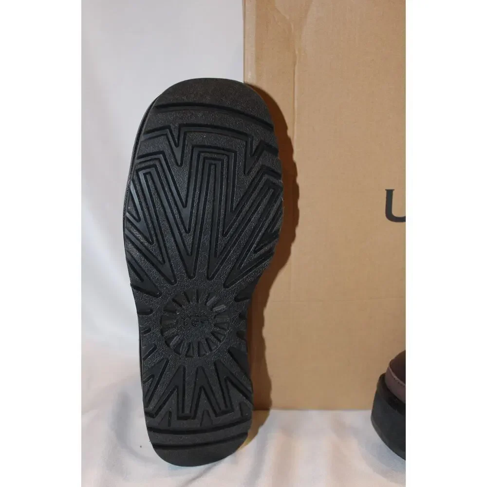 UGG CITYFUNC ZIP BURNT‎ CEDAR LEATHER WATERPROOF ZIP WOMEN'S BOOTS BROWN